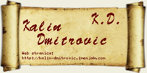 Kalin Dmitrović vizit kartica